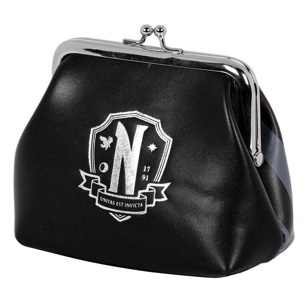 Sac original Wednesday KARACTERMANIA vu de face, dimensions 10x11x6 cm, design unique et compact