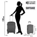 Zoom sur les 4 roues pivotantes à 360 degrés de la valise trolley KARACTERMANIA