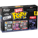 Blister contenant 4 figurines Bitty POP Marvel Iron Man The Infinity Saga sous boîtier acrylique transparent