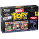 Blister de 4 figurines Bitty POP Marvel The Infinity Saga Hulk avec boîtiers en acrylique rigide