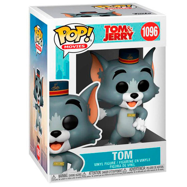 Vue détaillée de la figurine Funko POP Tom & Jerry Tom avec boîte cadeau transparente