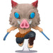 Figurine Funko POP exclusive d'Inosuke Hashibira de Demon Slayer, vue avant en vinyle de 9 cm dans sa boîte vitrine