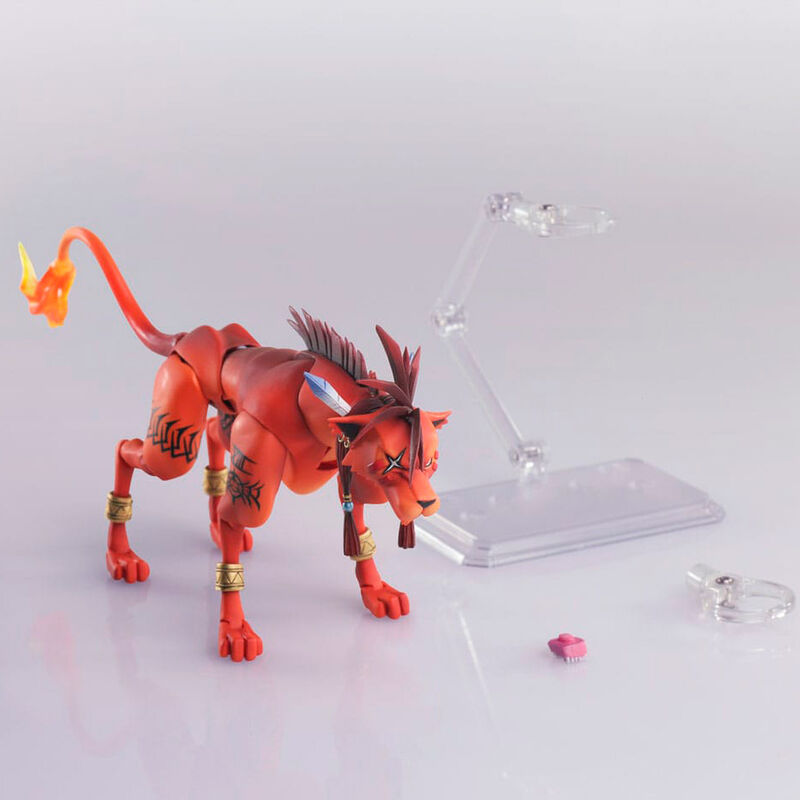 Packaging officiel SQUARE-ENIX de la figurine Red XIII avec logo et illustrations Fantasy VII