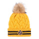 Bonnet Harry Potter Hufflepuff en acrylique affichant le blason jaune et noir de la maison sur fond blanc