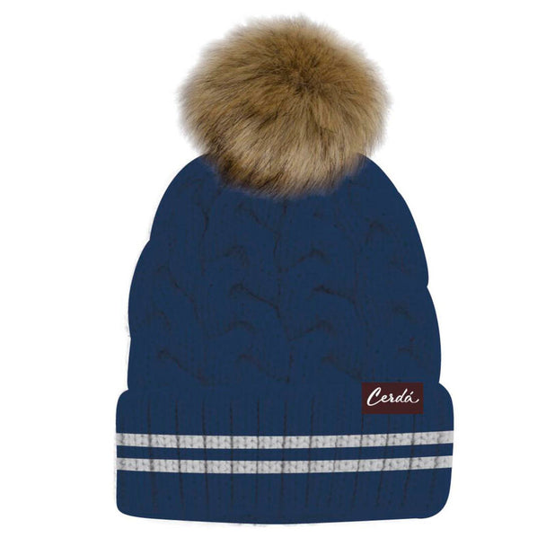 Vue de face du bonnet Ravenclaw avec l'emblème doré sur fond bleu