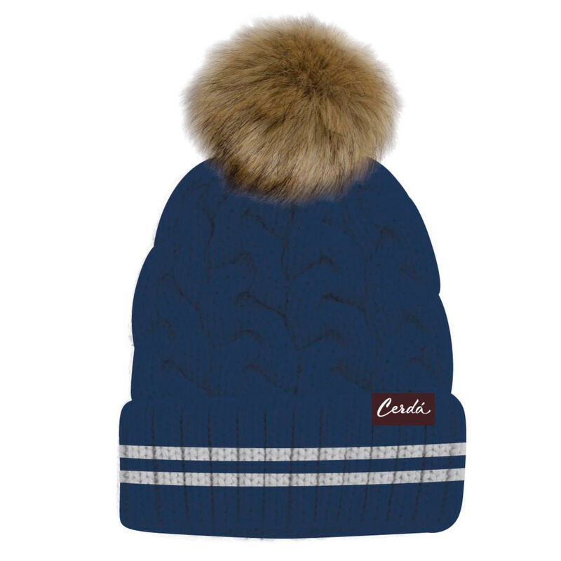 Vue de face du bonnet Ravenclaw avec l'emblème doré sur fond bleu