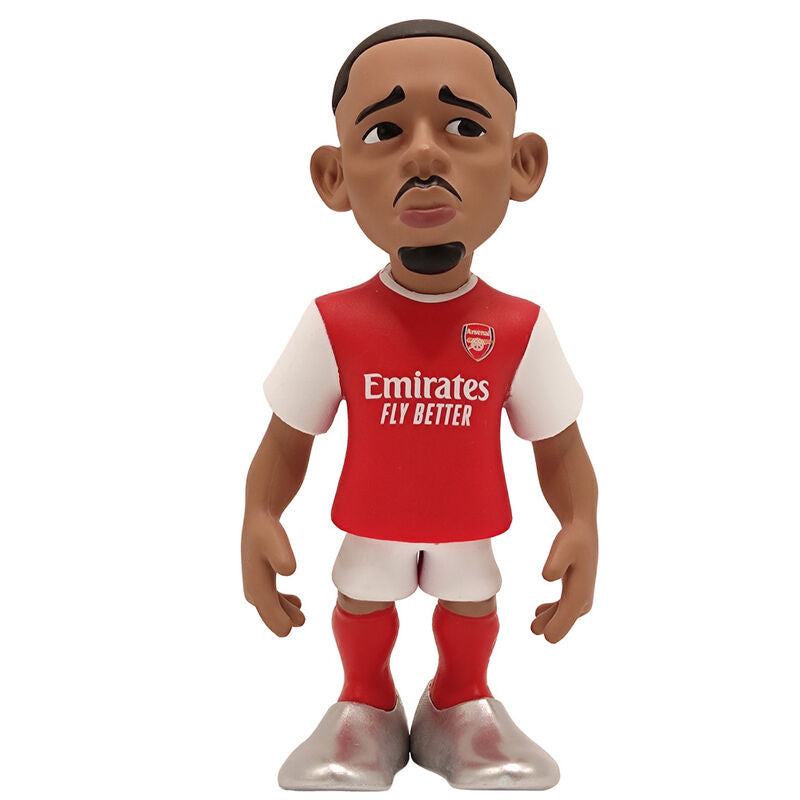 Profil latéral de la figurine Minix Gabriel Jesus Arsenal 12cm, montrant les détails du maillot et la posture dynamique
