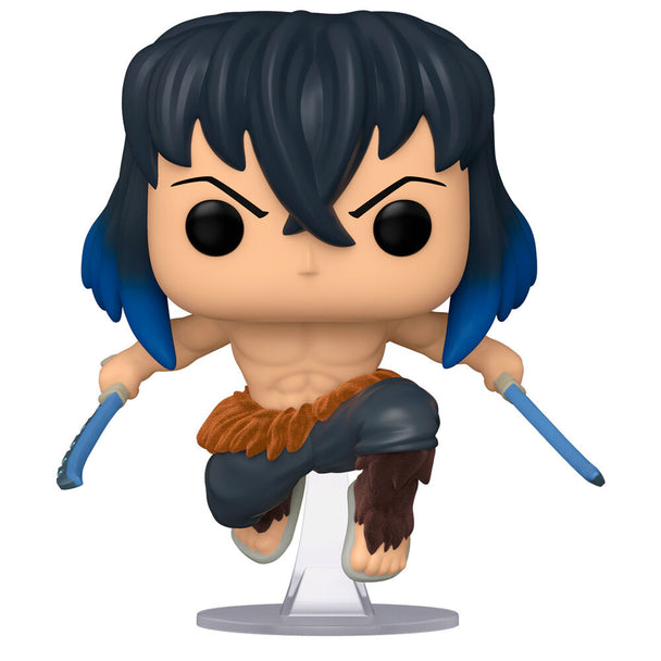 Vue détaillée de la figurine Funko POP Inosuke Hashibira Demon Slayer version Chase exclusive