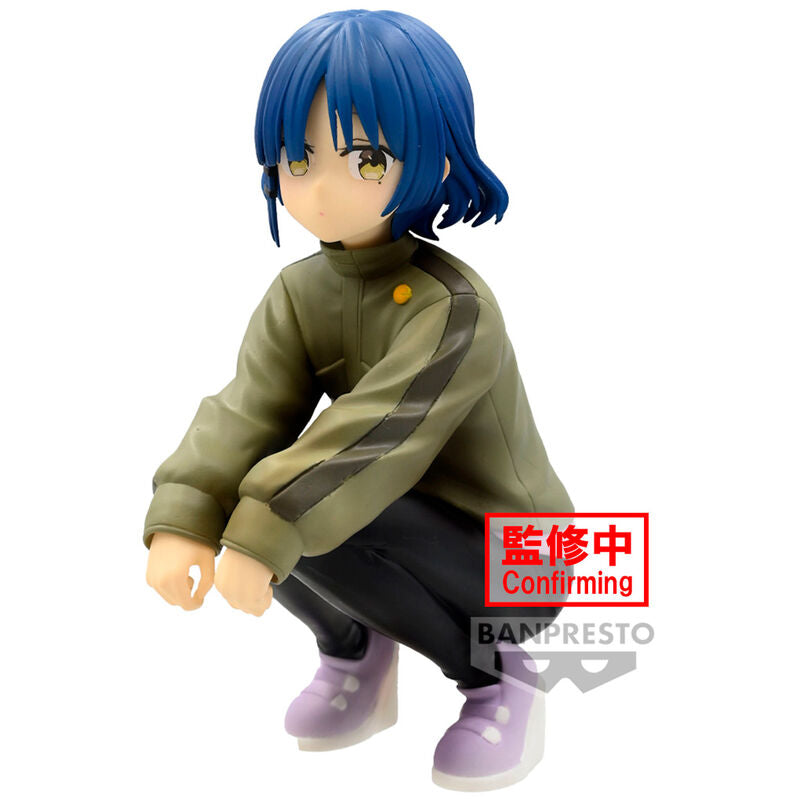 Figurine Ryo Yamada de Bocchi the Rock! de 11cm par BANPRESTO, vue de face avec détails précis sur le visage et les vêtements.