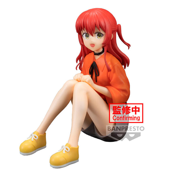 Figurine Ikuyo Kita de Bocchi the Rock! en position dynamique, hauteur 11cm, modèle officiel BANPRESTO.