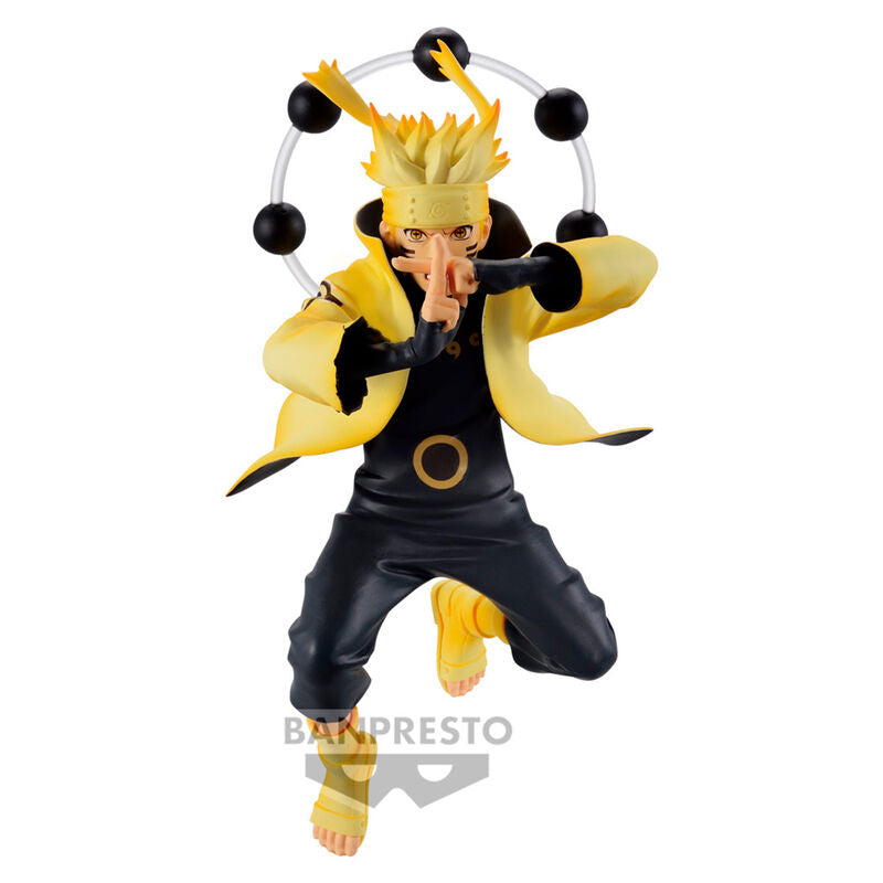 Figurine Naruto Uzumaki 14cm Vibration Stars par BANPRESTO avec détails précis et couleurs vives, idéale pour collectionneurs.