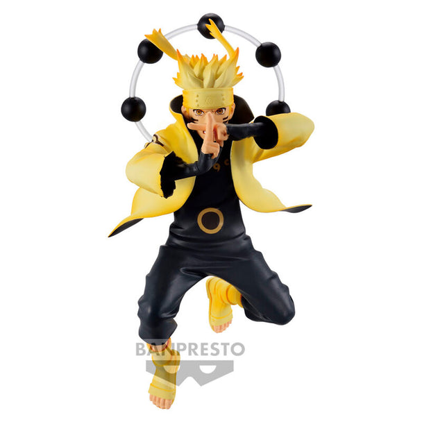 Figurine Naruto Uzumaki 14cm Vibration Stars par BANPRESTO avec détails précis et couleurs vives, idéale pour collectionneurs.