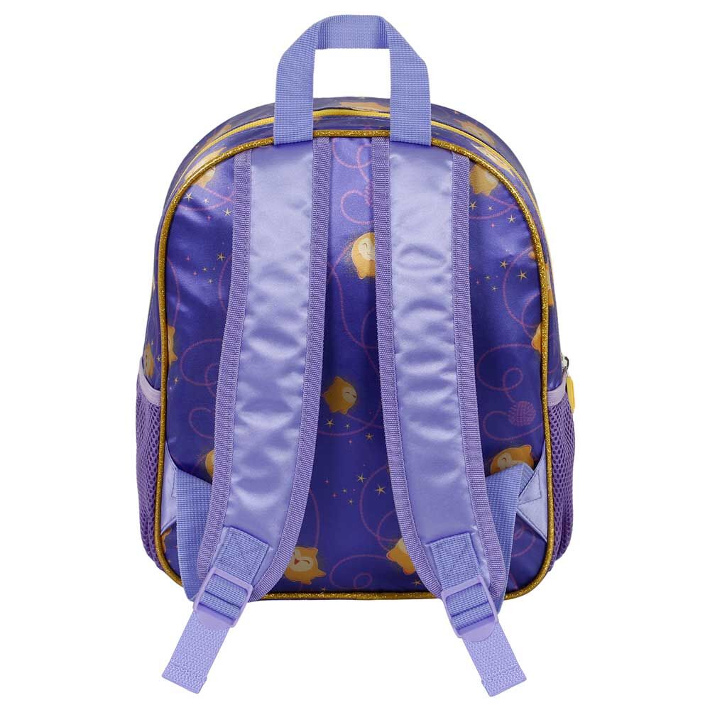 Deux poches latérales en filet du sac à dos Disney Wish pour ranger facilement les accessoires