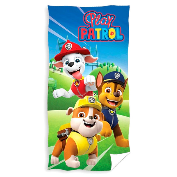 Serviette de plage microfibre Paw Patrol 70x140cm avec design coloré pour enfants, marque SPIN MASTER.