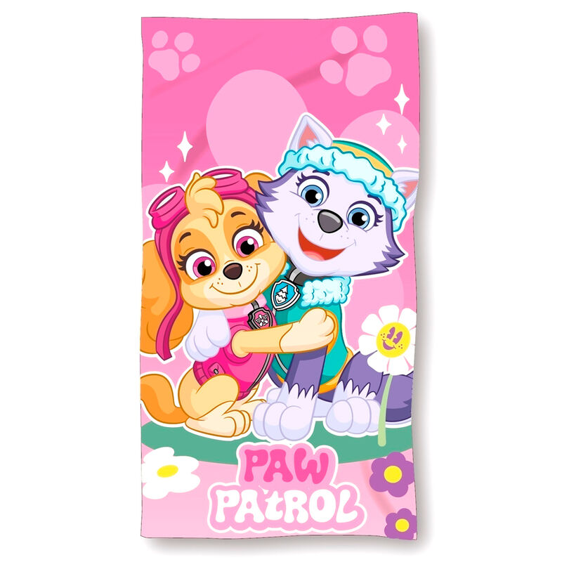 Serviette de plage Paw Patrol en coton 100% de taille 70x140cm avec design coloré pour enfants par SPIN MASTER