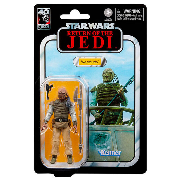 Figurine Weequay articulée de 9,5 cm vue de face avec accessoires Star Wars Retour du Jedi