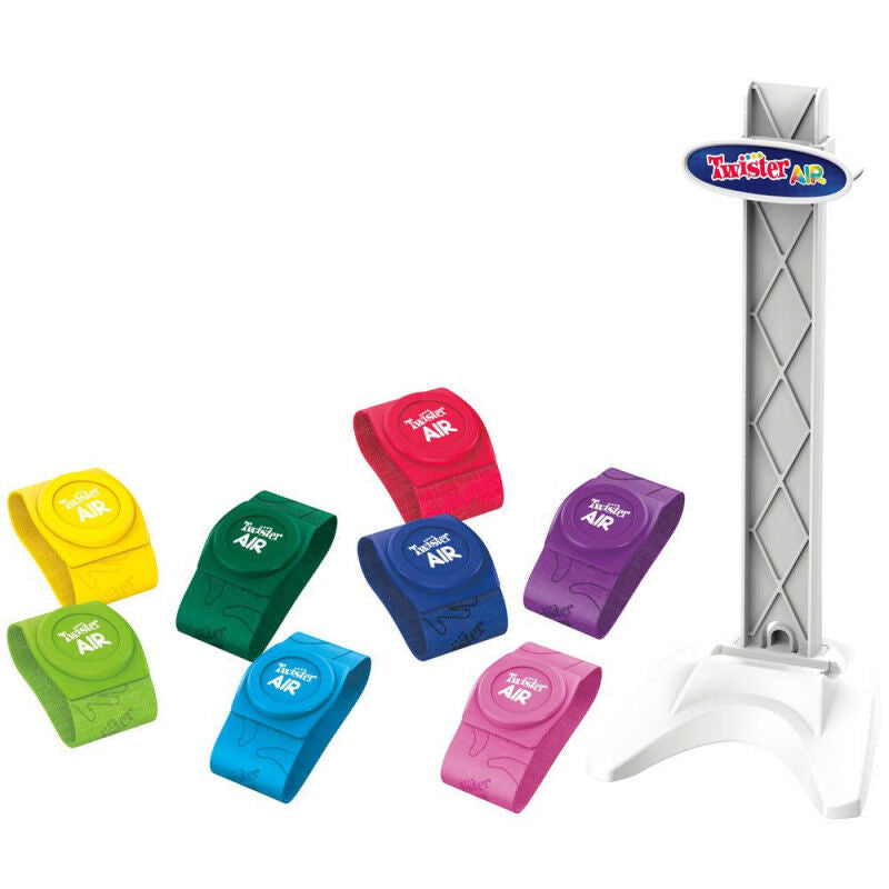 Boîte du jeu Spanish Twister Air de HASBRO montrant le logo et les illustrations dynamiques du jeu d'adresse