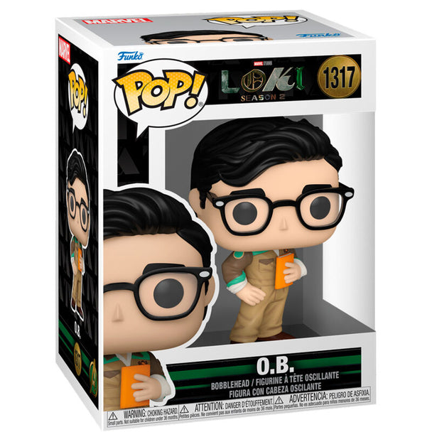 Figurine Funko POP de Loki Marvel en vinyle de 9 cm, présentée dans sa boîte cadeau officielle.