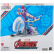 Ensemble complet figurine Hawkeye avec Sky-Cycle et accessoires sur fond blanc