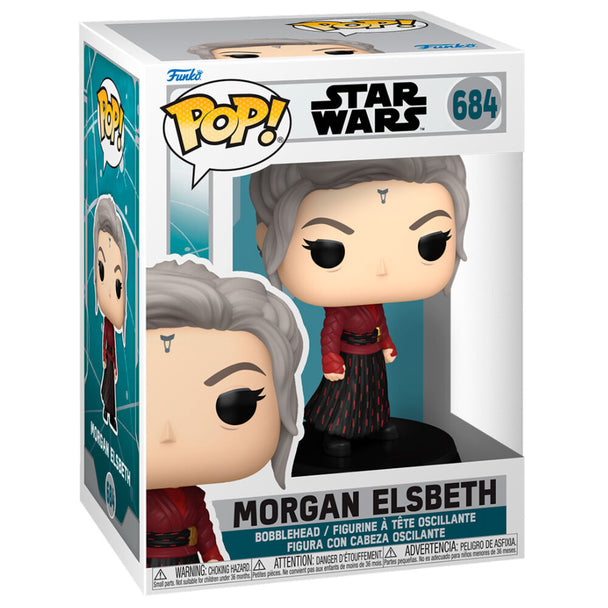 Figurine Funko POP Star Wars Morgan Elsbeth en vinyle de 9 cm présentée en boîte cadeau