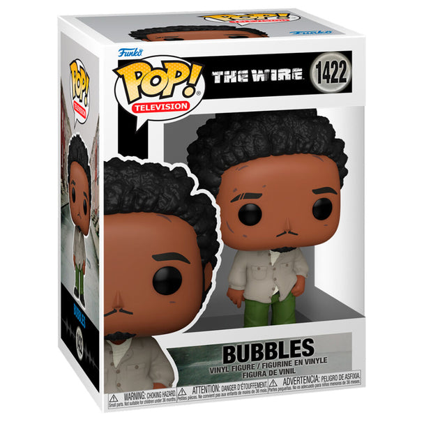 Détail de la figurine Funko POP Bubbles The Wire en vinyle de 9 cm, mise en valeur sur fond blanc