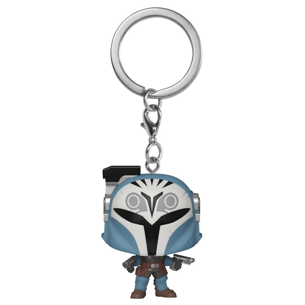 Porte-clés FUNKO Pocket POP représentant Bo-Katan Kryze de Star Wars Mandalorian sur fond blanc