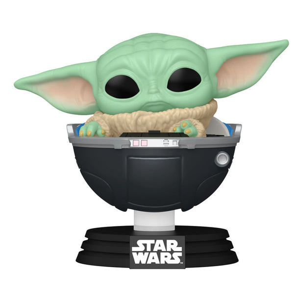 Figurine Funko POP Grogu Mandalorian Star Wars en vinyle de 9 cm dans sa boîte vitrine transparente