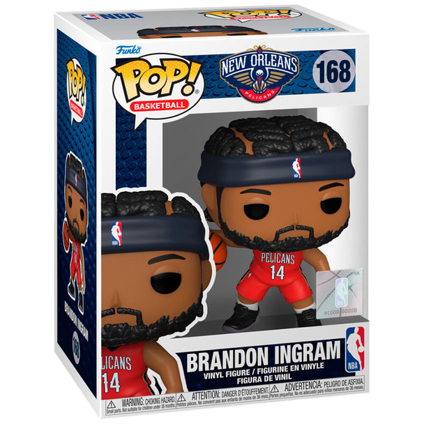 Figurine NBA Brandon Ingram des Pelicans en style Funko POP montrant les détails du maillot et du visage