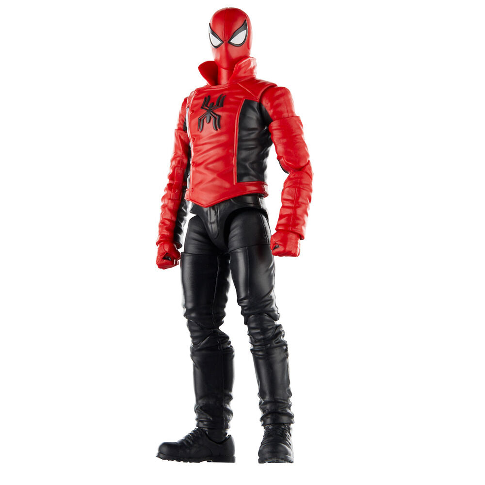 Zoom sur la tête de la figurine Spiderman Last Stand avec masque emblématique