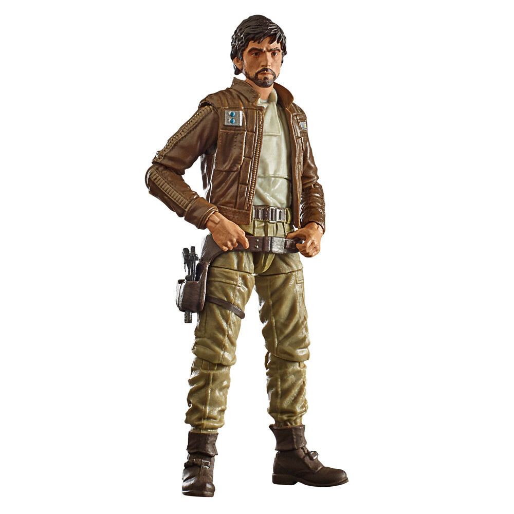 Collection complète avec la figurine articulée Captain Cassian Andor et ses accessoires détaillés