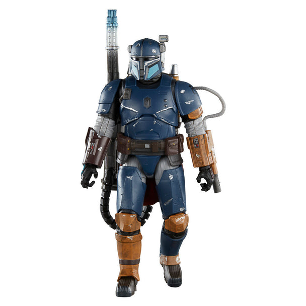 Détail du visage sous le casque de la figurine The Mandalorian HASBRO 15cm