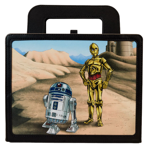 Couverture du carnet Star Wars Retour du Jedi avec R2-D2 et C-3PO en cuir vegan 20x12,5cm