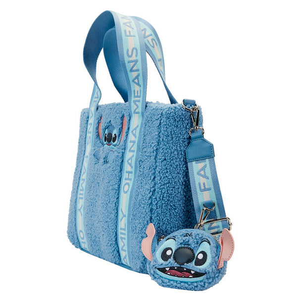 Vue de face du sac Stitch avec porte-monnaie assorti et bandoulière réglable en nylon