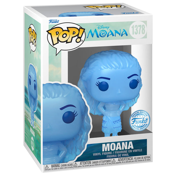 Vue rapprochée de la figurine Funko POP Vaiana Moana montrant les détails et les couleurs vives
