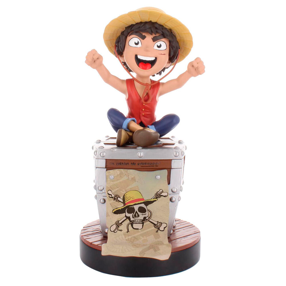 Support Cable Guy Luffy avec manette et smartphone iPhone en charge simultanée