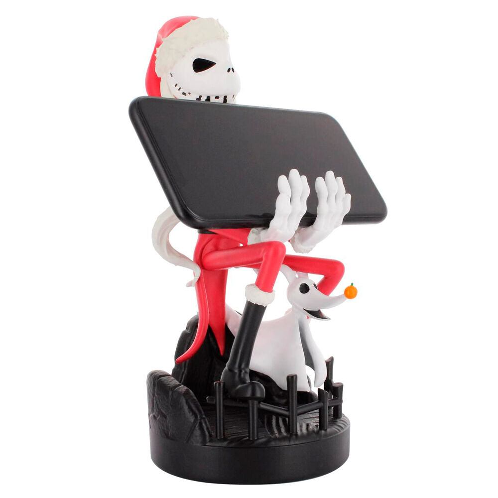 Support Jack Nightmare Before Christmas entouré d’accessoires gaming sur un bureau.