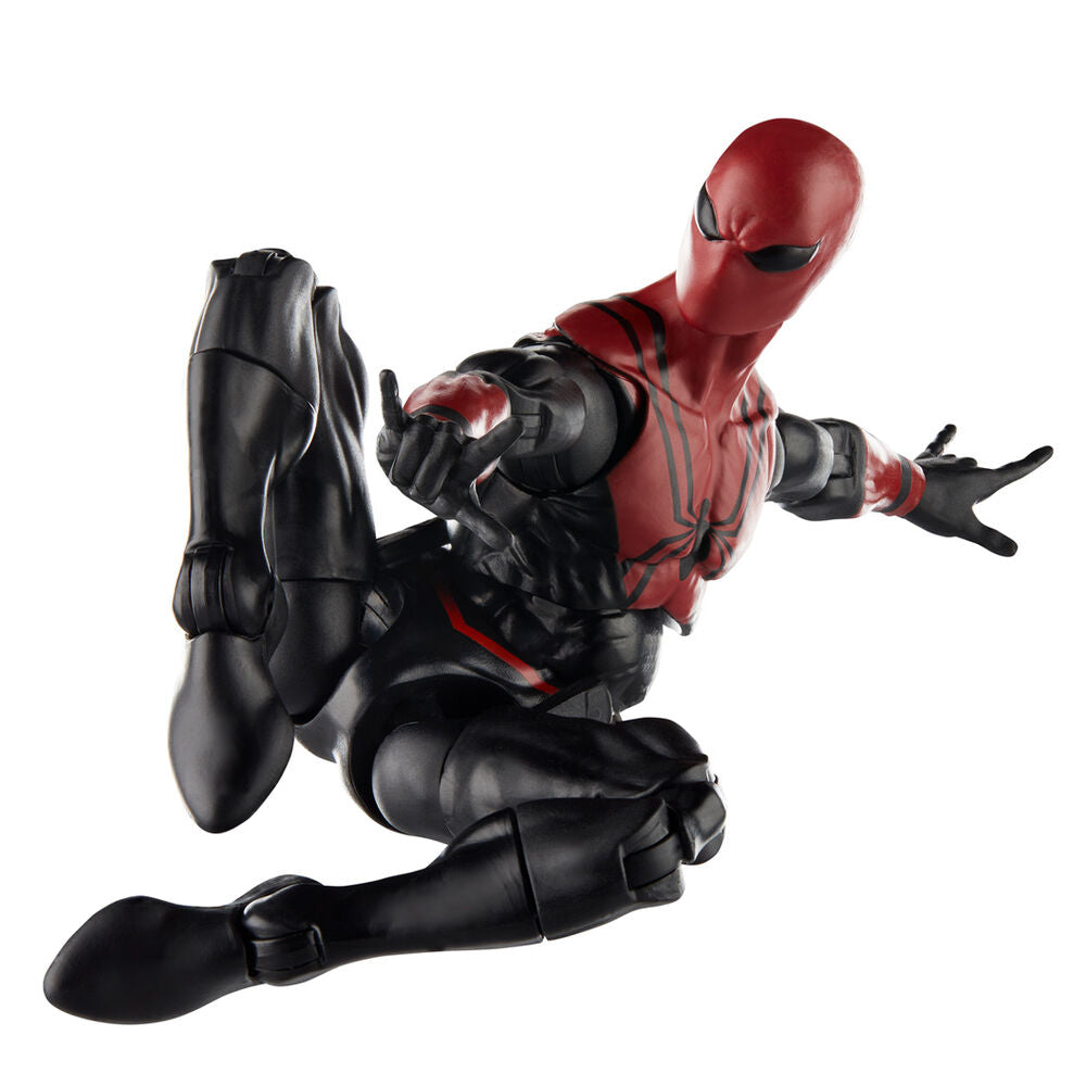 Figurine Spider-Man Spider-Shot en position dynamique sur fond blanc