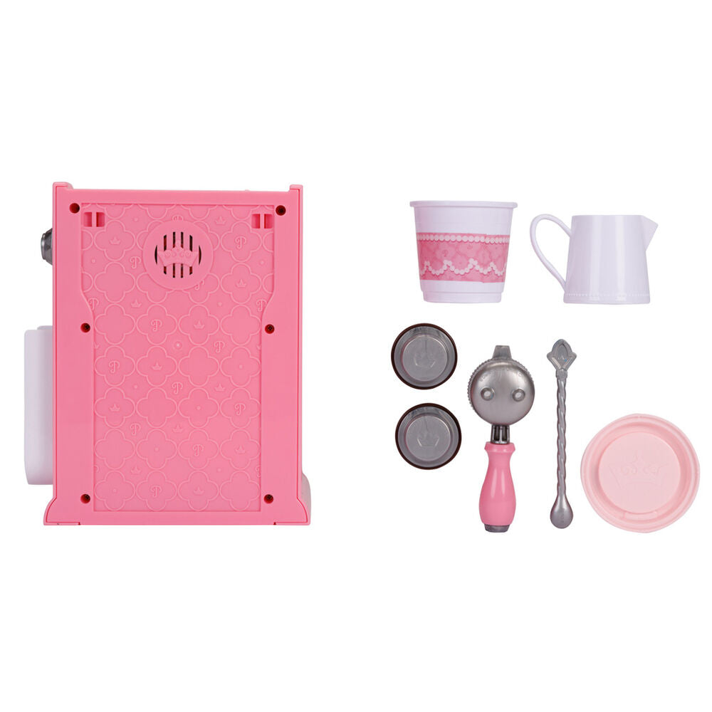Cafetière Disney Princesses avec tasse d'espresso fraîchement préparée
