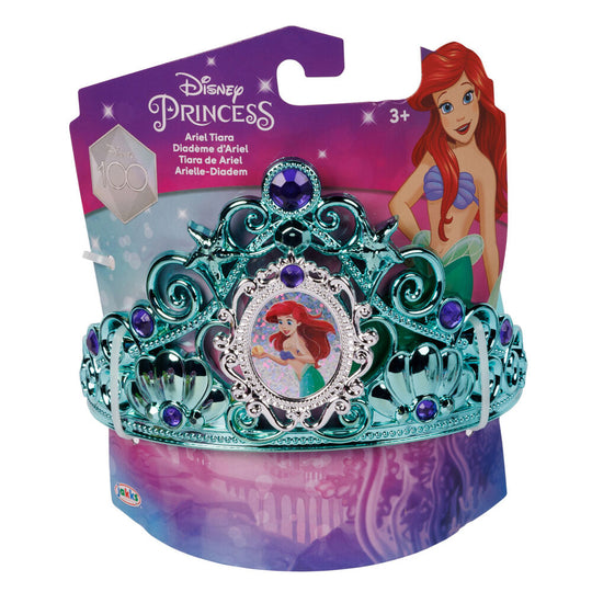 Fille portant une couronne tiara Disney Princesses souriante et joyeuse