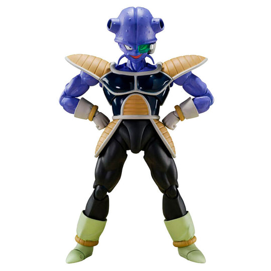 Figurine articulée Dragon Ball Z Kyewi S.H. Figuarts posée sur fond blanc, montrant ses détails précis