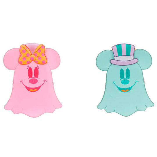 Vue arrière du sac Loungefly Disney Mickey & Minnie Ghost avec logo de la marque
