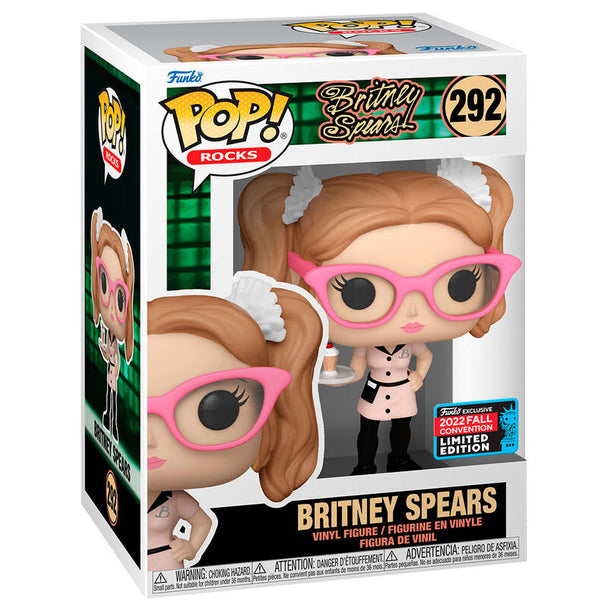 Figurine Funko POP Rocks exclusive de Britney Spears en vinyle de 9 cm dans sa boîte vitrine
