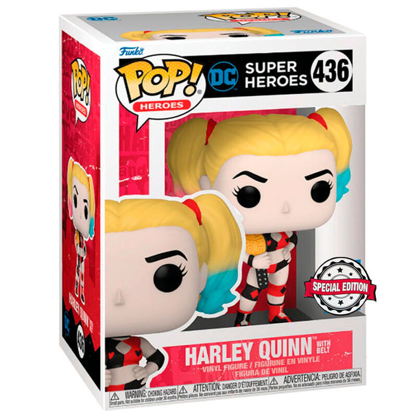 Figurine Funko POP Harley Quinn Exclusive DC Comics en vinyle de 9 cm dans sa boîte vitrine