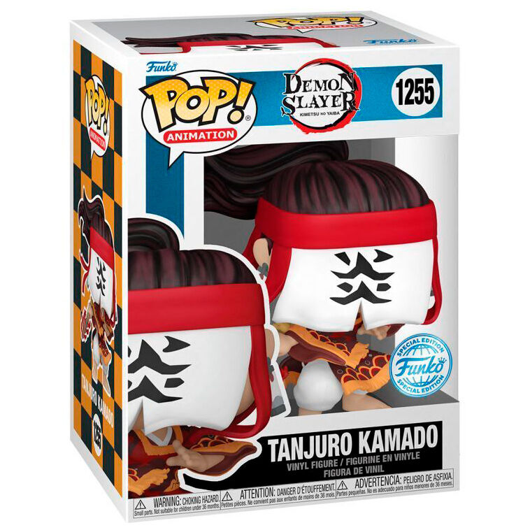 Figurine Funko POP Tanjuro Kamado de Demon Slayer en vinyle de 9 cm dans sa boîte vitrine exclusive