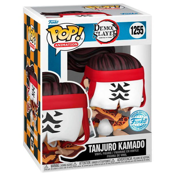 Figurine Funko POP Tanjuro Kamado de Demon Slayer en vinyle de 9 cm dans sa boîte vitrine exclusive