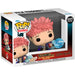 Figurine Funko POP exclusive de Yuji Itadori de Jujutsu Kaisen en vinyle, vue de face dans sa boîte vitrine de 9 cm