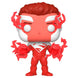 Vue rapprochée de la figurine Funko POP Superman Red Exclusive montrant les détails précis du visage et du costume