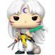 Vue de face de la figurine Funko POP Sesshomaru avec détails précis et couleurs vives