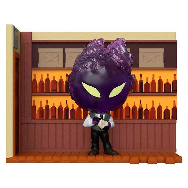 Vue latérale de la figurine Kurogiri exclusive FUNKO POP Deluxe, mettant en avant son design unique