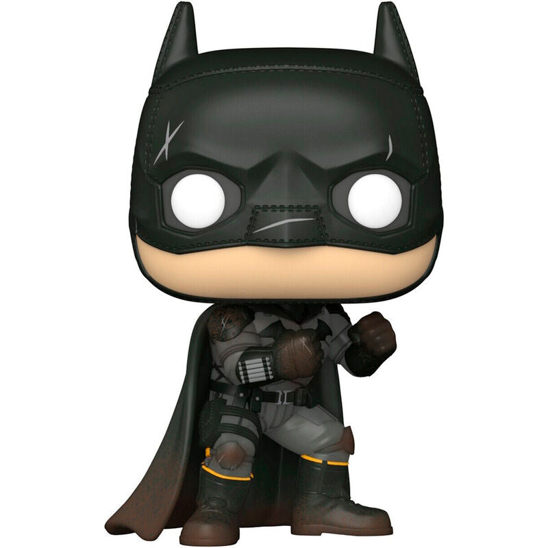 Détail de la figurine Funko POP The Batman exclusive, montrant le design et la qualité du vinyle